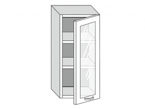 19.40.3 Шкаф настенный (h=913) на 400мм с 1-ой стекл. дверцей в Реж - rezh.magazinmebel.ru | фото