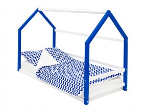 Детская кровать-домик Монтессори Svogen сине-белый в Реж - rezh.magazinmebel.ru | фото - изображение 1