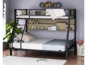 Двухъярусная кровать Гранада-1П 140 черный в Реж - rezh.magazinmebel.ru | фото