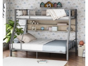 Двухъярусная кровать Гранада-1П 140 Серая в Реж - rezh.magazinmebel.ru | фото