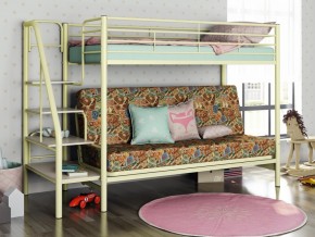 Двухъярусная кровать с диваном Мадлен 3 Слоновая кость-марки в Реж - rezh.magazinmebel.ru | фото