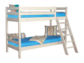 Двухъярусная кровать Соня вариант 10 с наклонной лестницей белая в Реж - rezh.magazinmebel.ru | фото - изображение 2