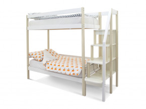 Двухъярусная кровать Svogen бежево-белый в Реж - rezh.magazinmebel.ru | фото - изображение 1