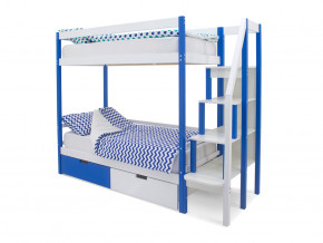 Двухъярусная кровать Svogen с ящиками сине-белый в Реж - rezh.magazinmebel.ru | фото - изображение 1