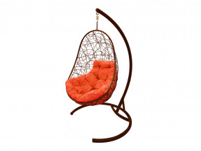 Кокон Овал с ротангом оранжевая подушка в Реж - rezh.magazinmebel.ru | фото