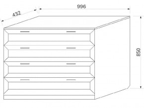 Комод с 4-мя ящиками в Реж - rezh.magazinmebel.ru | фото