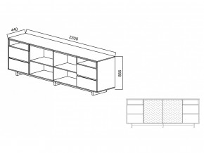 Комодино Moderno-2200 Ф1 в Реж - rezh.magazinmebel.ru | фото - изображение 3