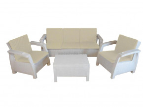 Комплект уличной мебели Yalta Premium Terrace Triple Set белый в Реж - rezh.magazinmebel.ru | фото