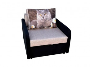 Кресло кровать Канзасик с подлокотниками кот с ромашками-2 в Реж - rezh.magazinmebel.ru | фото - изображение 1