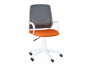 Кресло оператора Ирис white стандарт черный/оранжевый в Реж - rezh.magazinmebel.ru | фото - изображение 1