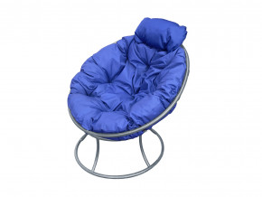 Кресло Папасан мини без ротанга синяя подушка в Реж - rezh.magazinmebel.ru | фото