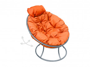 Кресло Папасан мини пружинка без ротанга оранжевая подушка в Реж - rezh.magazinmebel.ru | фото