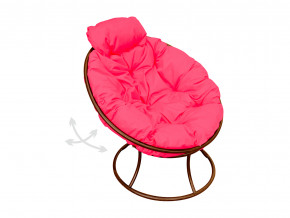 Кресло Папасан мини пружинка без ротанга розовая подушка в Реж - rezh.magazinmebel.ru | фото - изображение 1
