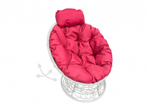 Кресло Папасан мини пружинка с ротангом красная подушка в Реж - rezh.magazinmebel.ru | фото