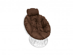 Кресло Папасан мини с ротангом коричневая подушка в Реж - rezh.magazinmebel.ru | фото