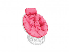 Кресло Папасан мини с ротангом розовая подушка в Реж - rezh.magazinmebel.ru | фото
