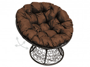 Кресло Папасан пружинка с ротангом коричневая подушка в Реж - rezh.magazinmebel.ru | фото
