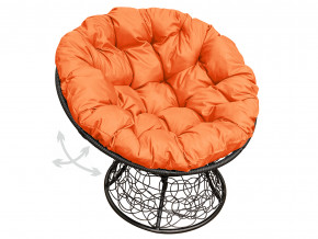 Кресло Папасан пружинка с ротангом оранжевая подушка в Реж - rezh.magazinmebel.ru | фото - изображение 1