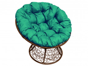 Кресло Папасан с ротангом зелёная подушка в Реж - rezh.magazinmebel.ru | фото