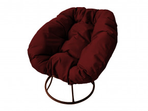 Кресло Пончик без ротанга бордовая подушка в Реж - rezh.magazinmebel.ru | фото