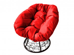 Кресло Пончик с ротангом красная подушка в Реж - rezh.magazinmebel.ru | фото
