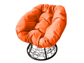 Кресло Пончик с ротангом оранжевая подушка в Реж - rezh.magazinmebel.ru | фото