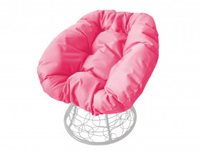 Кресло Пончик с ротангом розовая подушка в Реж - rezh.magazinmebel.ru | фото