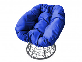Кресло Пончик с ротангом синяя подушка в Реж - rezh.magazinmebel.ru | фото