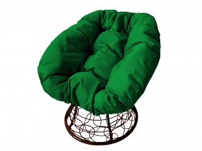 Кресло Пончик с ротангом зелёная подушка в Реж - rezh.magazinmebel.ru | фото