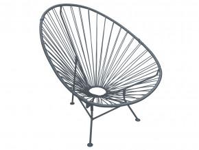 Кресло Ракушка с ротангом серый в Реж - rezh.magazinmebel.ru | фото