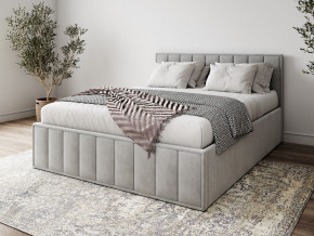 Кровать 1400 Лана серый велюр в Реж - rezh.magazinmebel.ru | фото - изображение 1