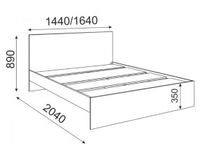 Кровать 1600 Осло модуль 4 с ящиками Дуб золото в Реж - rezh.magazinmebel.ru | фото - изображение 2