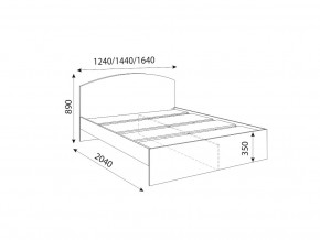 Кровать 1600R Осло модуль М10 с настилами Лайт Цемент светлый в Реж - rezh.magazinmebel.ru | фото - изображение 2