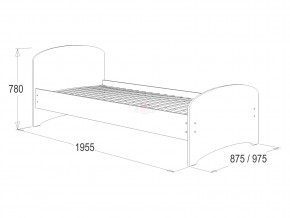 Кровать-4 одинарная 900*1900 млечный дуб в Реж - rezh.magazinmebel.ru | фото - изображение 2