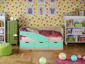 Кровать Бабочки 1600 Бирюза матовая в Реж - rezh.magazinmebel.ru | фото