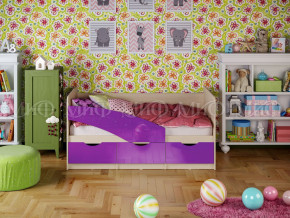 Кровать Бабочки 1600 Фиолетовый металлик в Реж - rezh.magazinmebel.ru | фото - изображение 1