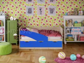Кровать Бабочки 1600 Синий в Реж - rezh.magazinmebel.ru | фото