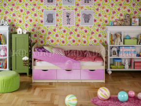 Кровать Бабочки 1600 Сиреневый металлик в Реж - rezh.magazinmebel.ru | фото - изображение 1