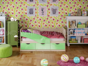 Кровать Бабочки 1800 Салатовый металлик в Реж - rezh.magazinmebel.ru | фото - изображение 1