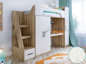 Кровать чердак Тея с пеналом с фасадом для рисования феритейл в Реж - rezh.magazinmebel.ru | фото