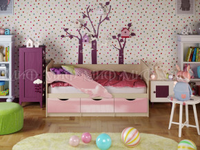 Кровать Дельфин-1 1600 Розовый металлик в Реж - rezh.magazinmebel.ru | фото - изображение 1