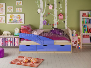 Кровать Дельфин 1600 Синий металлик в Реж - rezh.magazinmebel.ru | фото