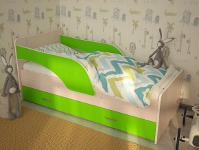 Кровать детская Максимка млечный дуб-лайм в Реж - rezh.magazinmebel.ru | фото