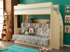 Кровать-диван двухярусная Омега 17 млечный дуб в Реж - rezh.magazinmebel.ru | фото