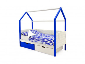 Кровать-домик мягкий Svogen с ящиками сине-белый в Реж - rezh.magazinmebel.ru | фото