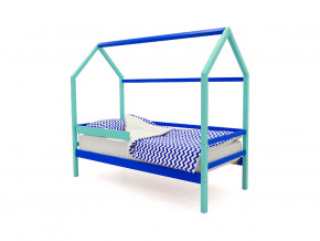 Кровать-домик Svogen с бортиком мятно-синий в Реж - rezh.magazinmebel.ru | фото - изображение 1