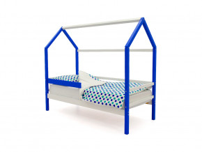 Кровать-домик Svogen с бортиком сине-белый в Реж - rezh.magazinmebel.ru | фото - изображение 1