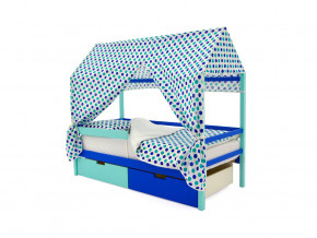 Кровать-домик Svogen с ящиками и бортиком мятно-синий в Реж - rezh.magazinmebel.ru | фото - изображение 5