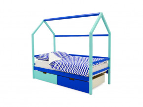 Кровать-домик Svogen с ящиками мятно-синий в Реж - rezh.magazinmebel.ru | фото - изображение 1