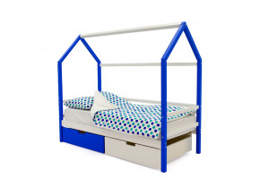 Кровать-домик Svogen с ящиками сине-белый в Реж - rezh.magazinmebel.ru | фото - изображение 1